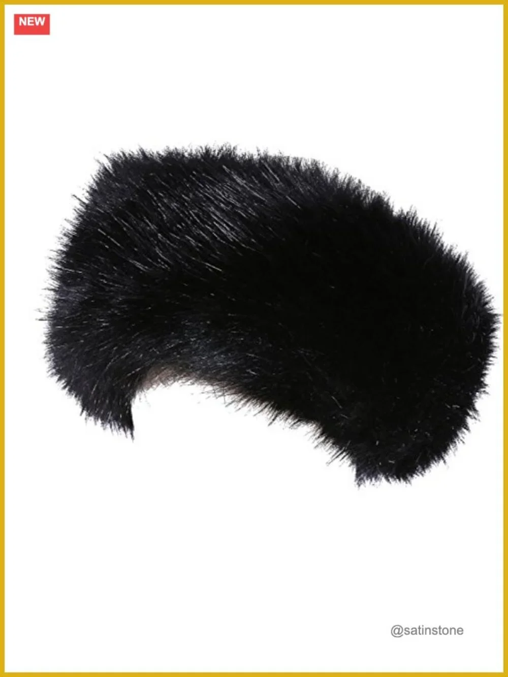 Faux Fur Ear Warmer Headband with Elastic Winter Hair Accessory